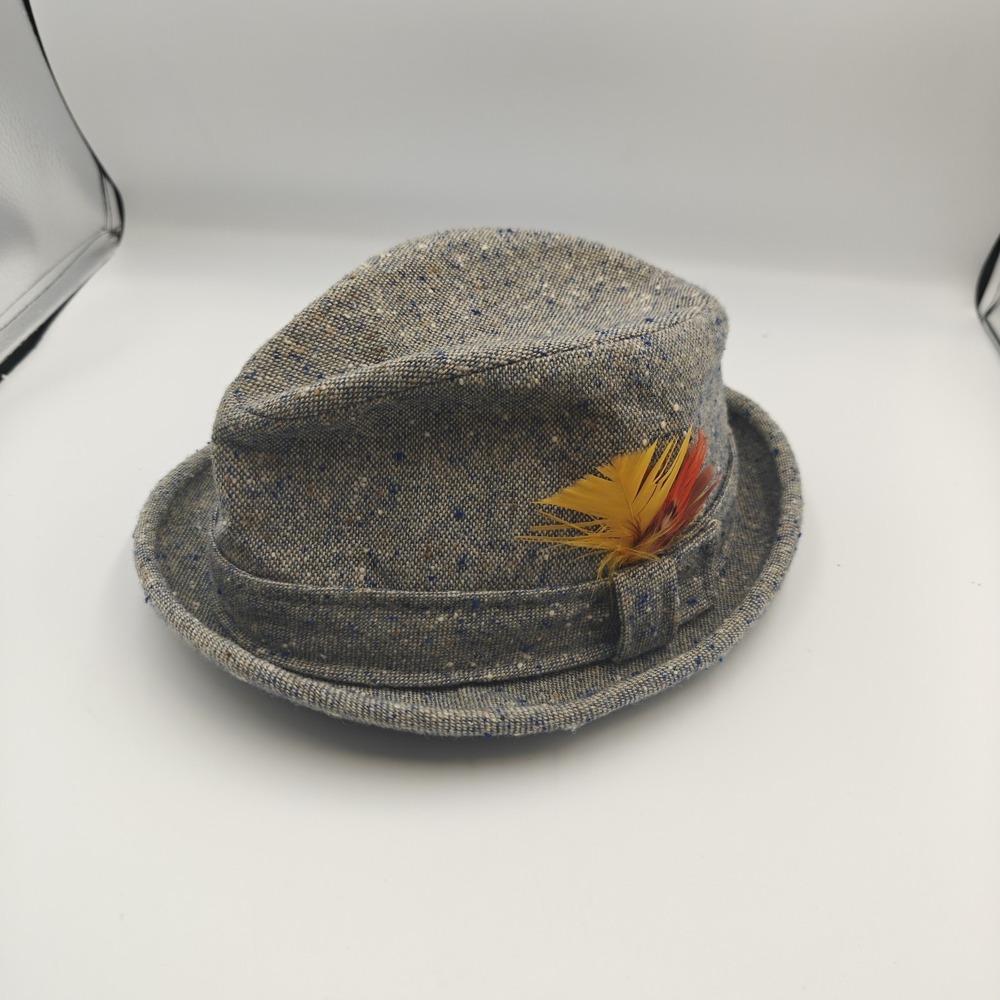 Pendleton Men's Tweed Plaid Fedora 100% Virgin Wool Hat Made in USA Size 7-1/8‎